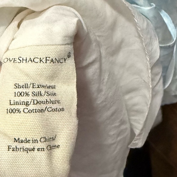 Love Shack Fancy Silk Mini Dress Russ Rainbow Patchwork Size 4 - Picture 8 of 9